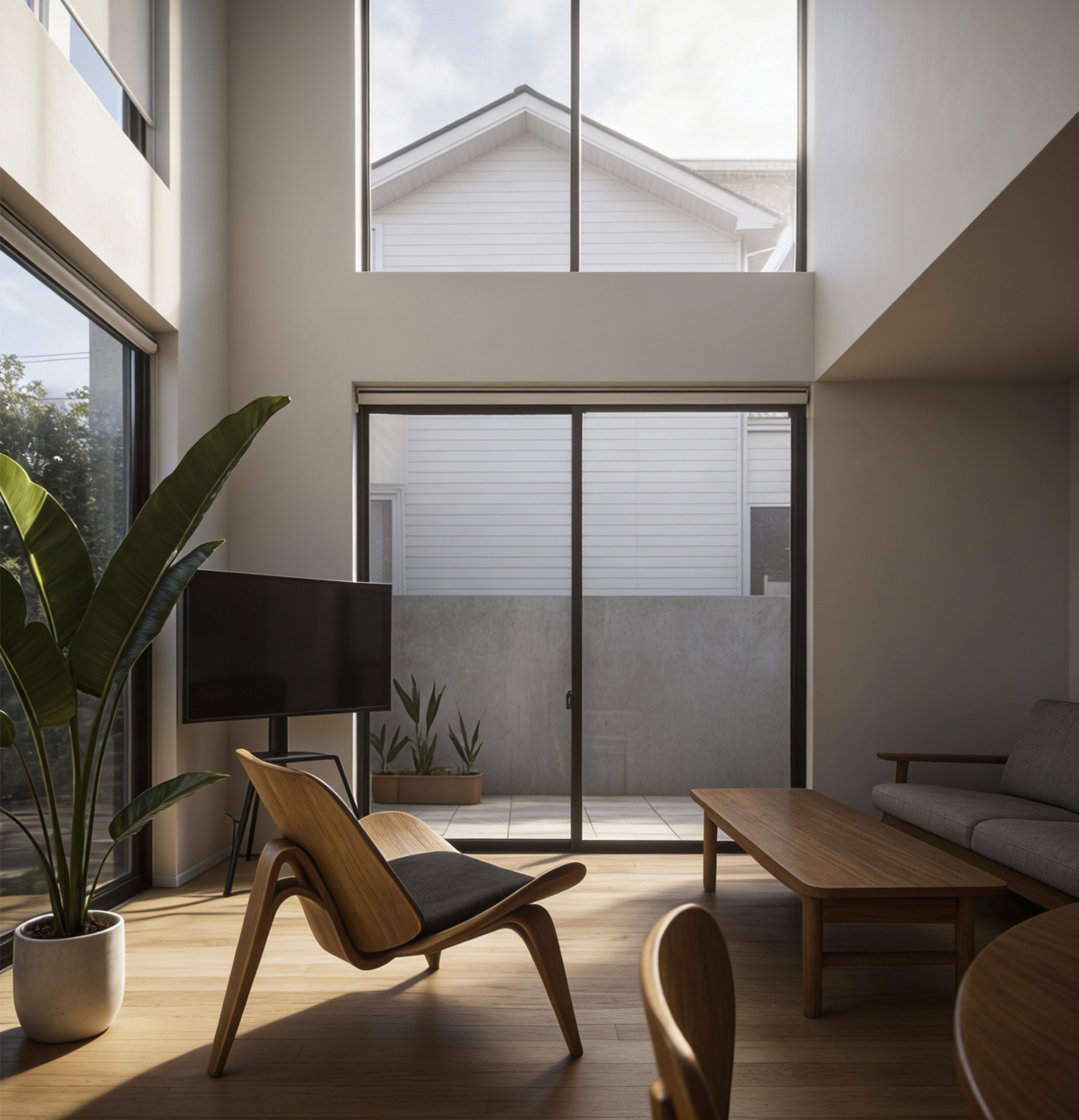 東向きの土地の解決事例パース